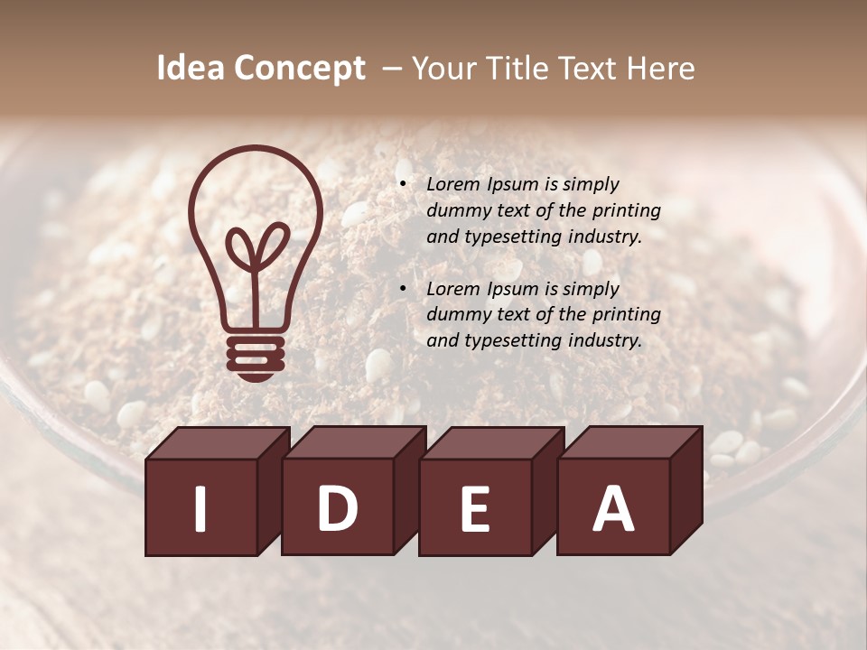 Sumac Beige Background Herb PowerPoint Template