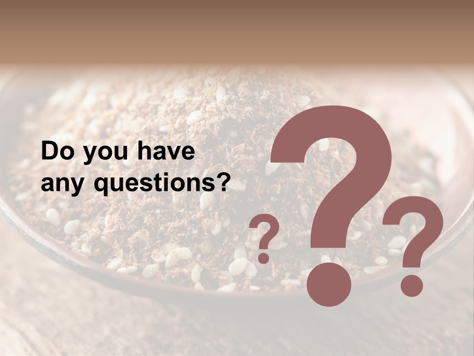 Sumac Beige Background Herb PowerPoint Template