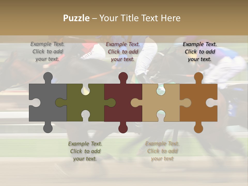 Racetrack Rider Hippodrome PowerPoint Template