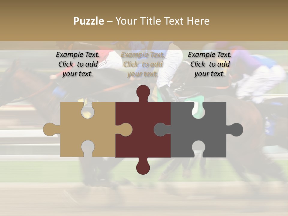 Racetrack Rider Hippodrome PowerPoint Template