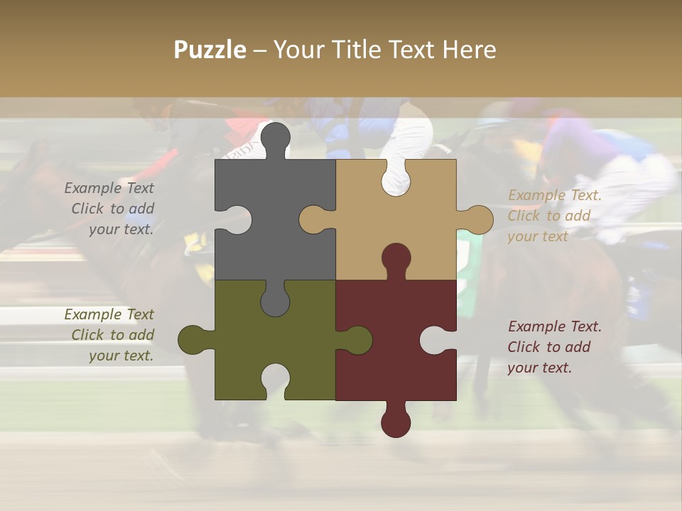 Racetrack Rider Hippodrome PowerPoint Template