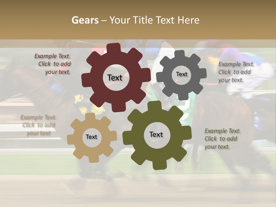 Racetrack Rider Hippodrome PowerPoint Template