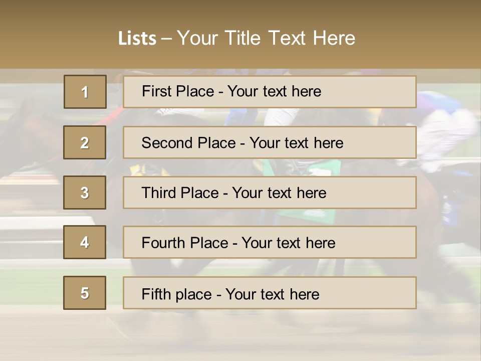 Racetrack Rider Hippodrome PowerPoint Template