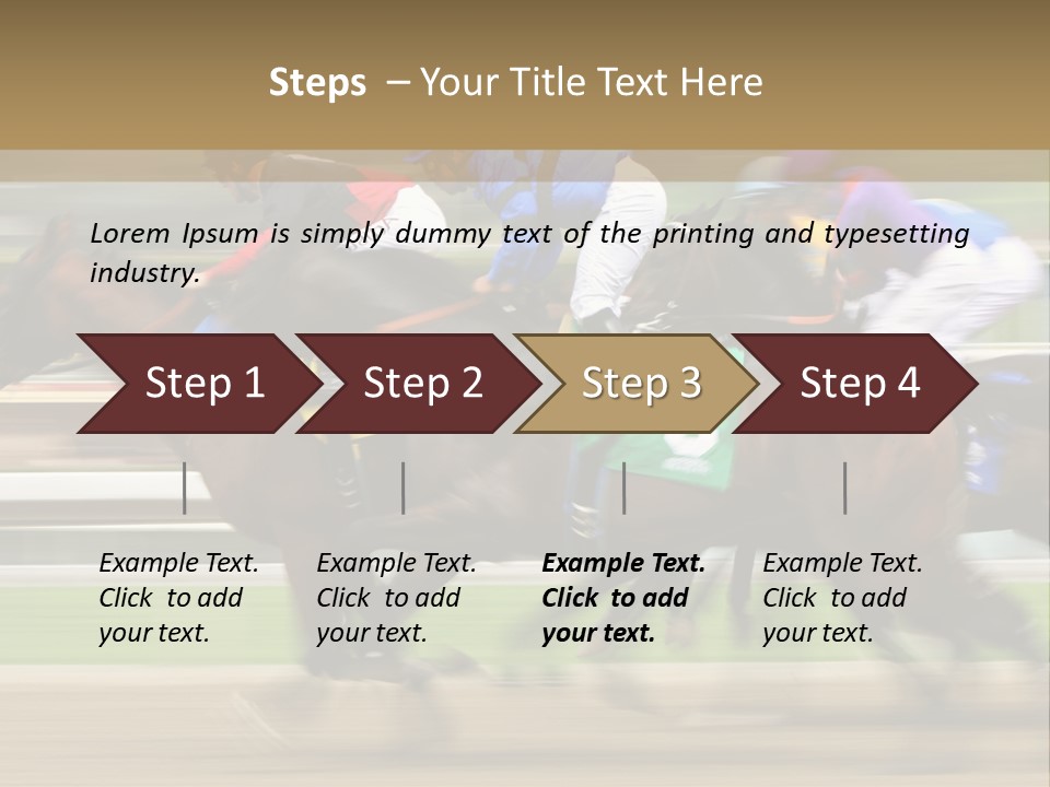 Racetrack Rider Hippodrome PowerPoint Template