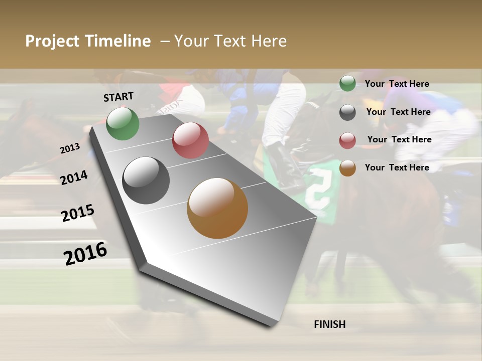 Racetrack Rider Hippodrome PowerPoint Template