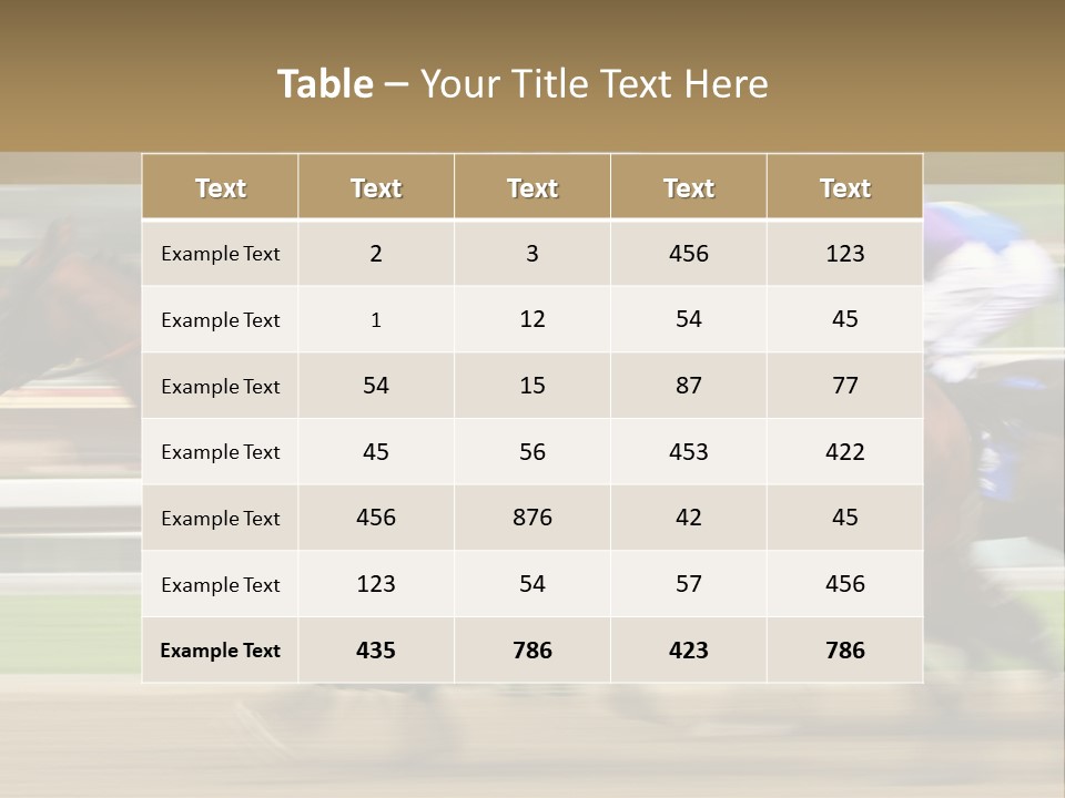 Racetrack Rider Hippodrome PowerPoint Template