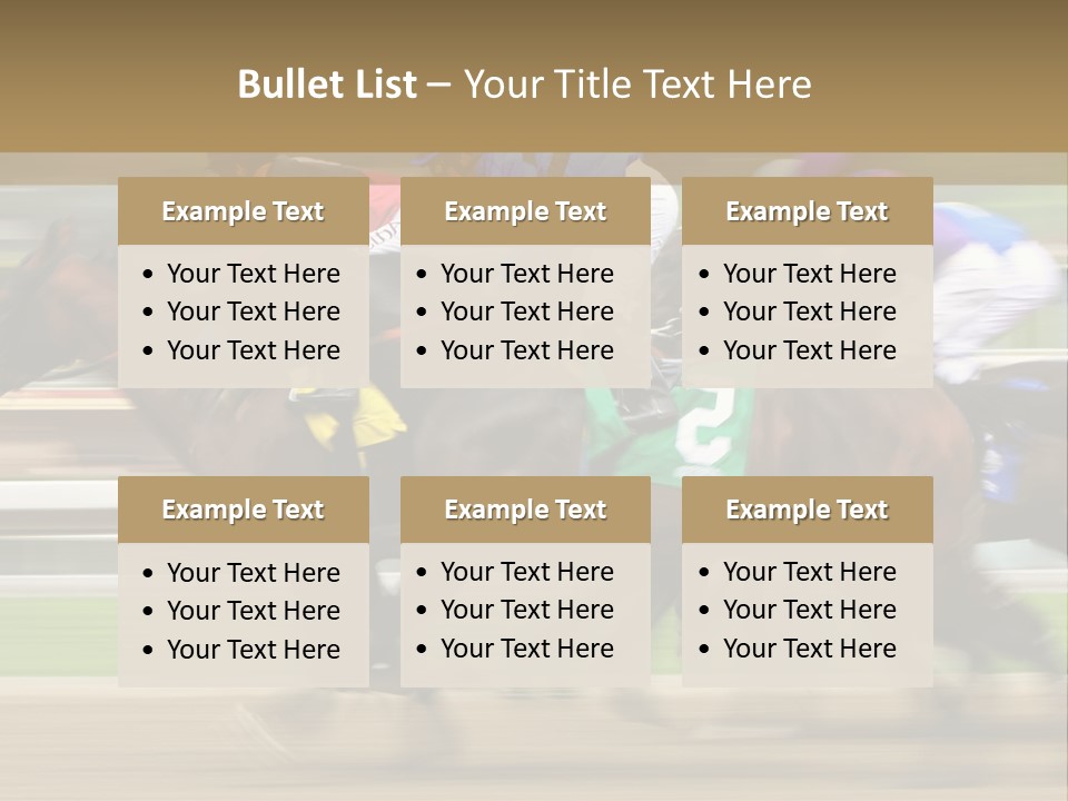 Racetrack Rider Hippodrome PowerPoint Template