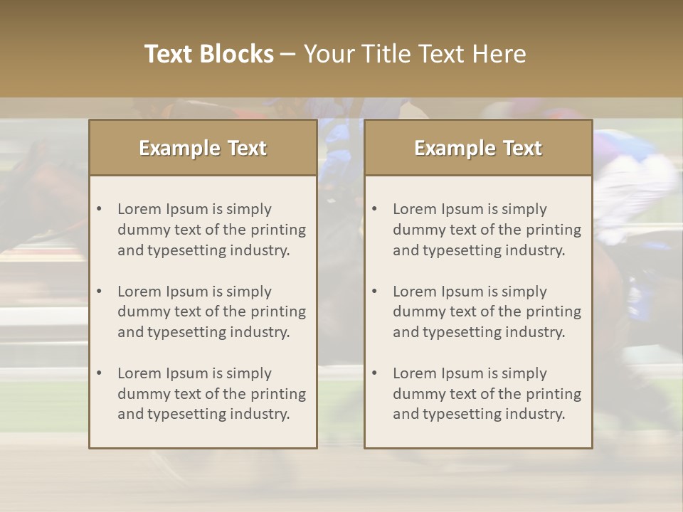 Racetrack Rider Hippodrome PowerPoint Template
