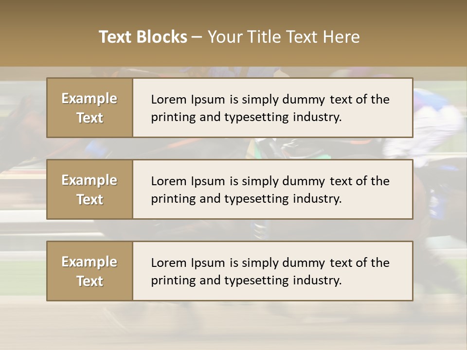 Racetrack Rider Hippodrome PowerPoint Template