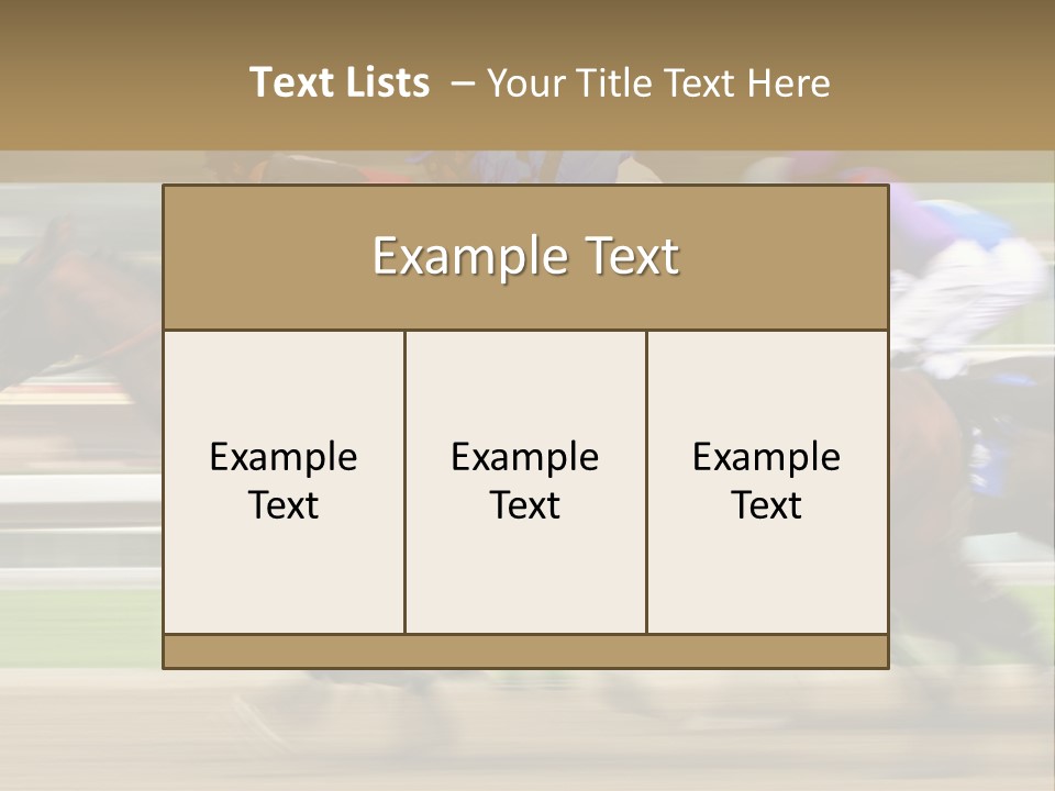 Racetrack Rider Hippodrome PowerPoint Template