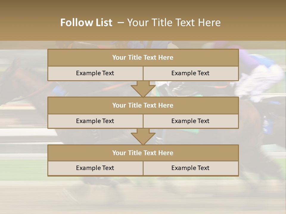 Racetrack Rider Hippodrome PowerPoint Template