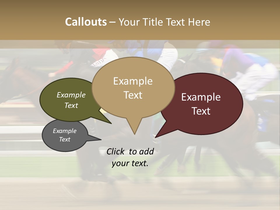 Racetrack Rider Hippodrome PowerPoint Template