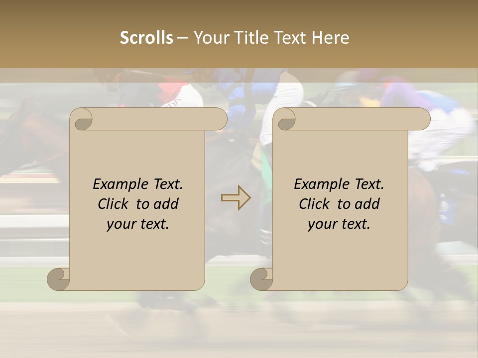 Racetrack Rider Hippodrome PowerPoint Template