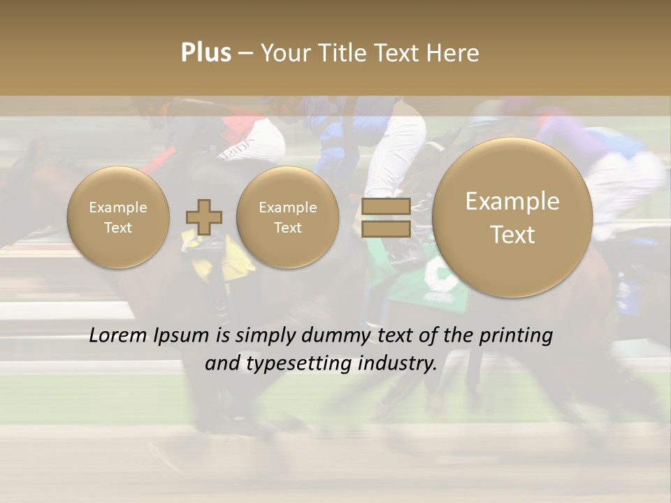 Racetrack Rider Hippodrome PowerPoint Template