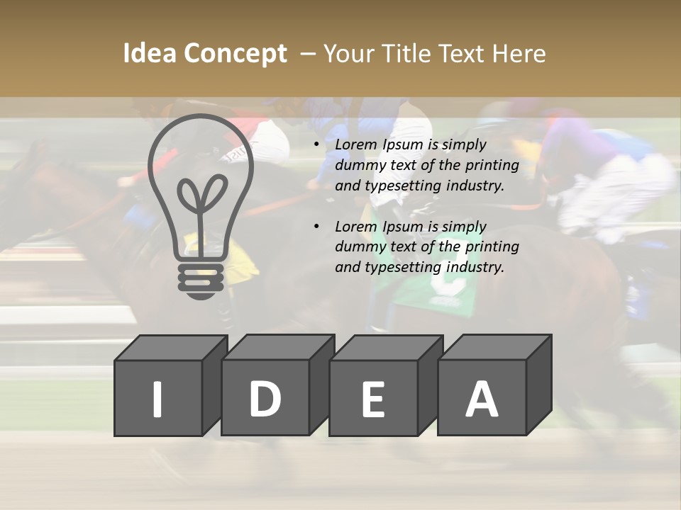 Racetrack Rider Hippodrome PowerPoint Template