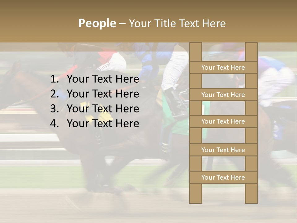 Racetrack Rider Hippodrome PowerPoint Template