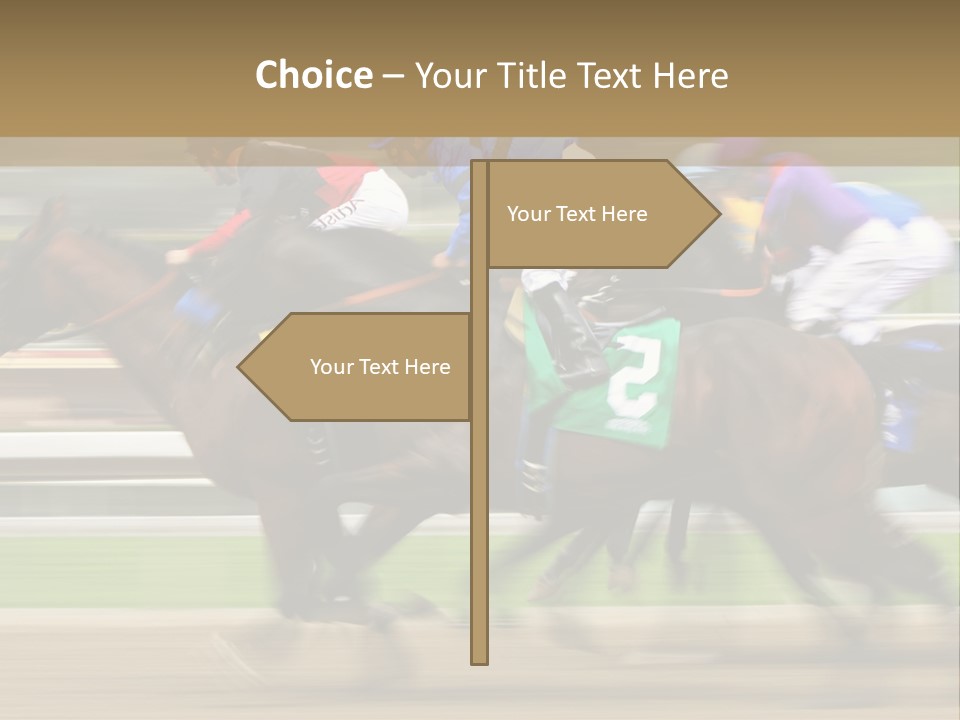 Racetrack Rider Hippodrome PowerPoint Template