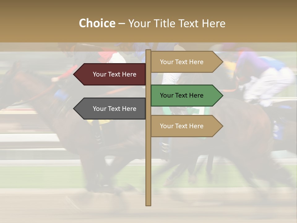 Racetrack Rider Hippodrome PowerPoint Template