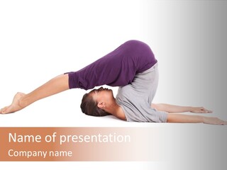 Isolated Female Instructor PowerPoint Template