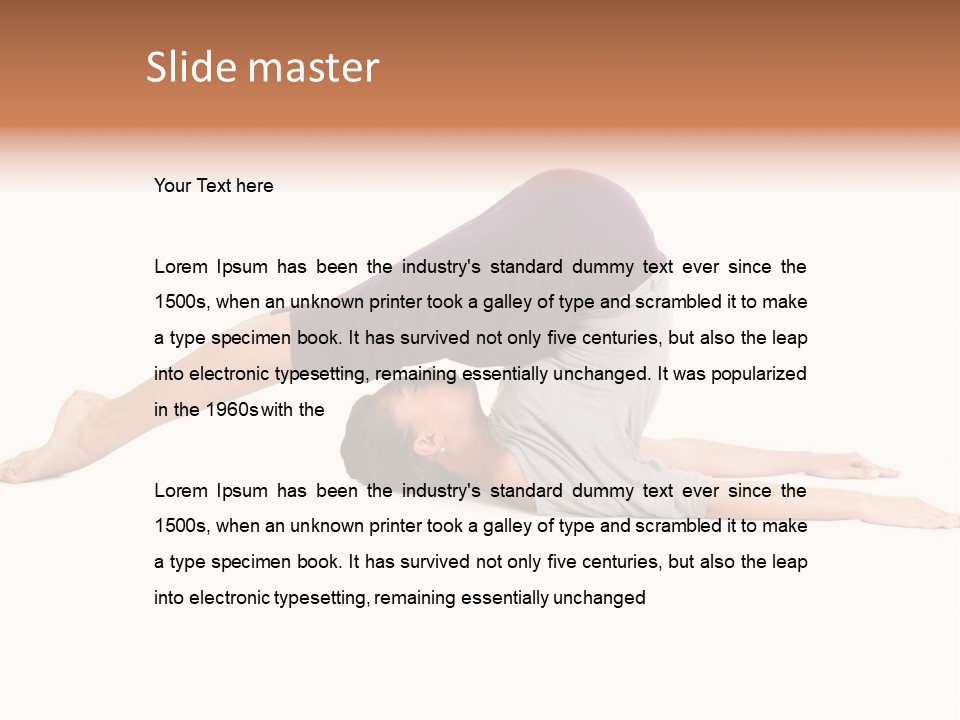 Isolated Female Instructor PowerPoint Template