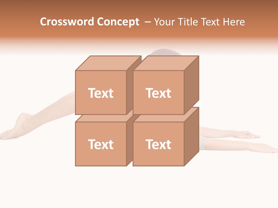 Isolated Female Instructor PowerPoint Template