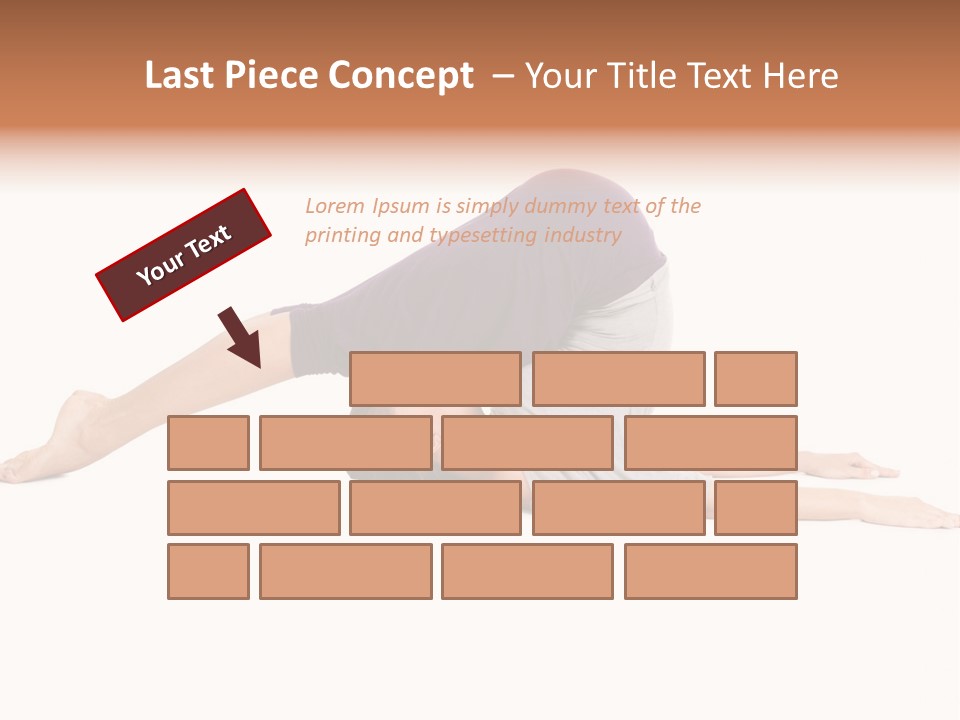 Isolated Female Instructor PowerPoint Template