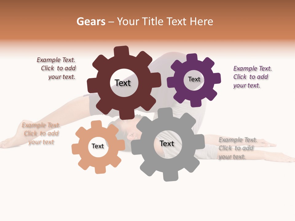 Isolated Female Instructor PowerPoint Template