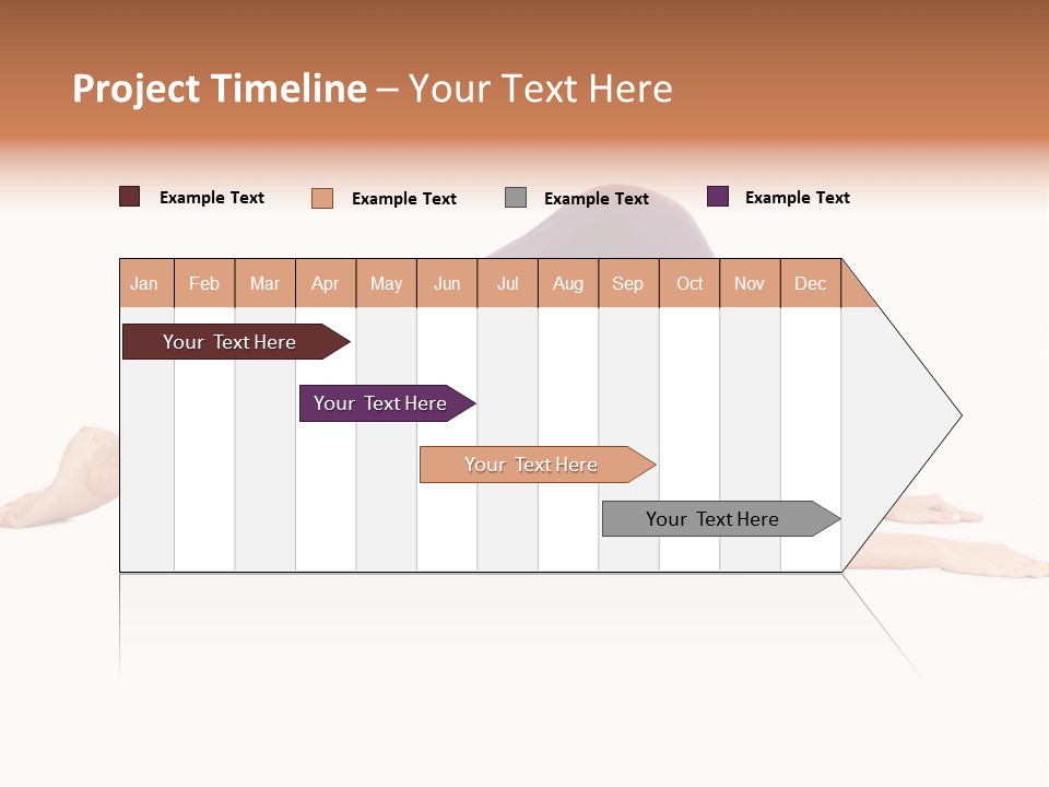 Isolated Female Instructor PowerPoint Template