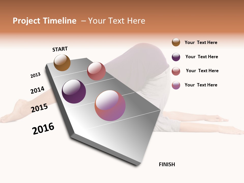 Isolated Female Instructor PowerPoint Template