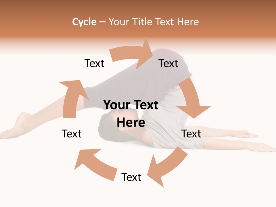Isolated Female Instructor PowerPoint Template