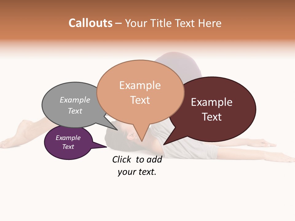 Isolated Female Instructor PowerPoint Template