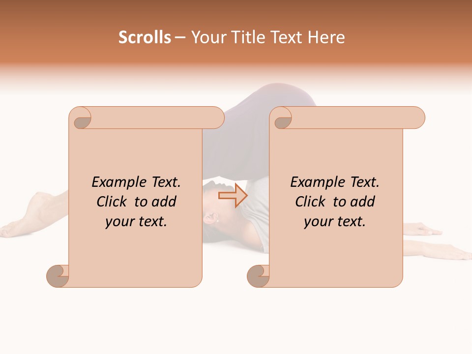 Isolated Female Instructor PowerPoint Template
