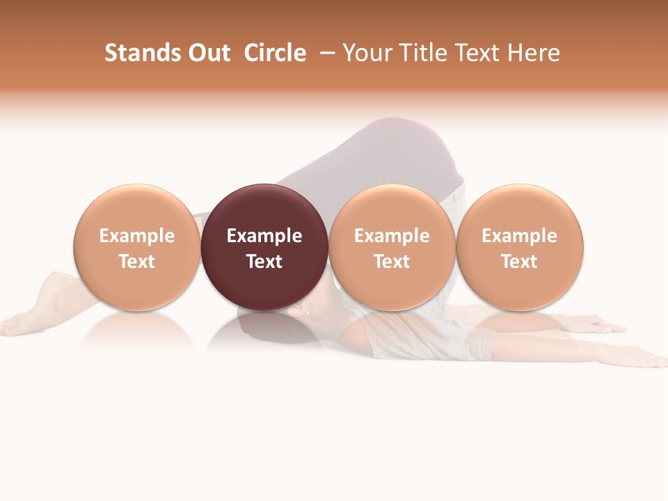 Isolated Female Instructor PowerPoint Template