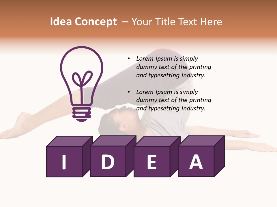 Isolated Female Instructor PowerPoint Template