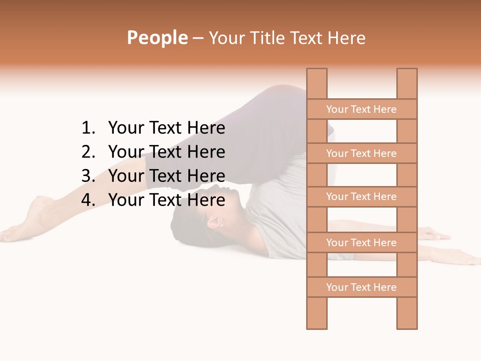 Isolated Female Instructor PowerPoint Template