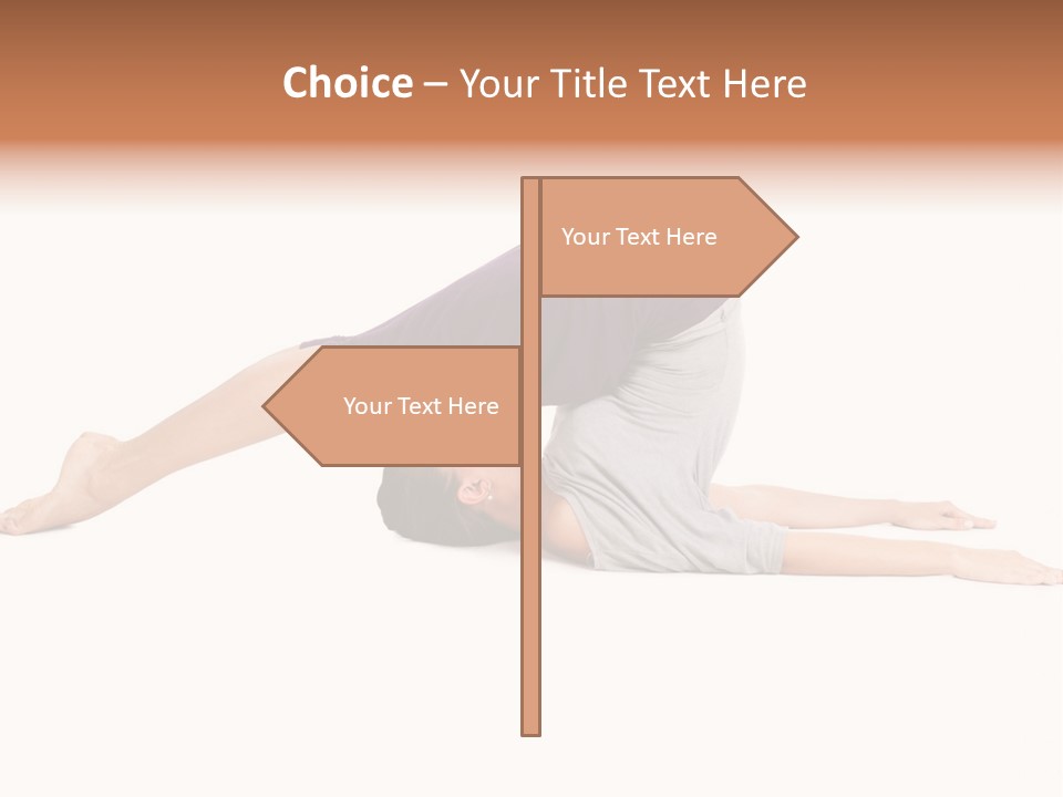 Isolated Female Instructor PowerPoint Template