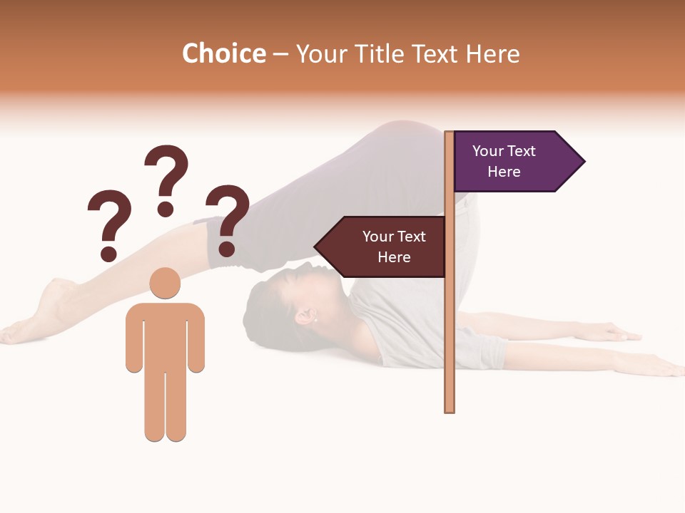 Isolated Female Instructor PowerPoint Template