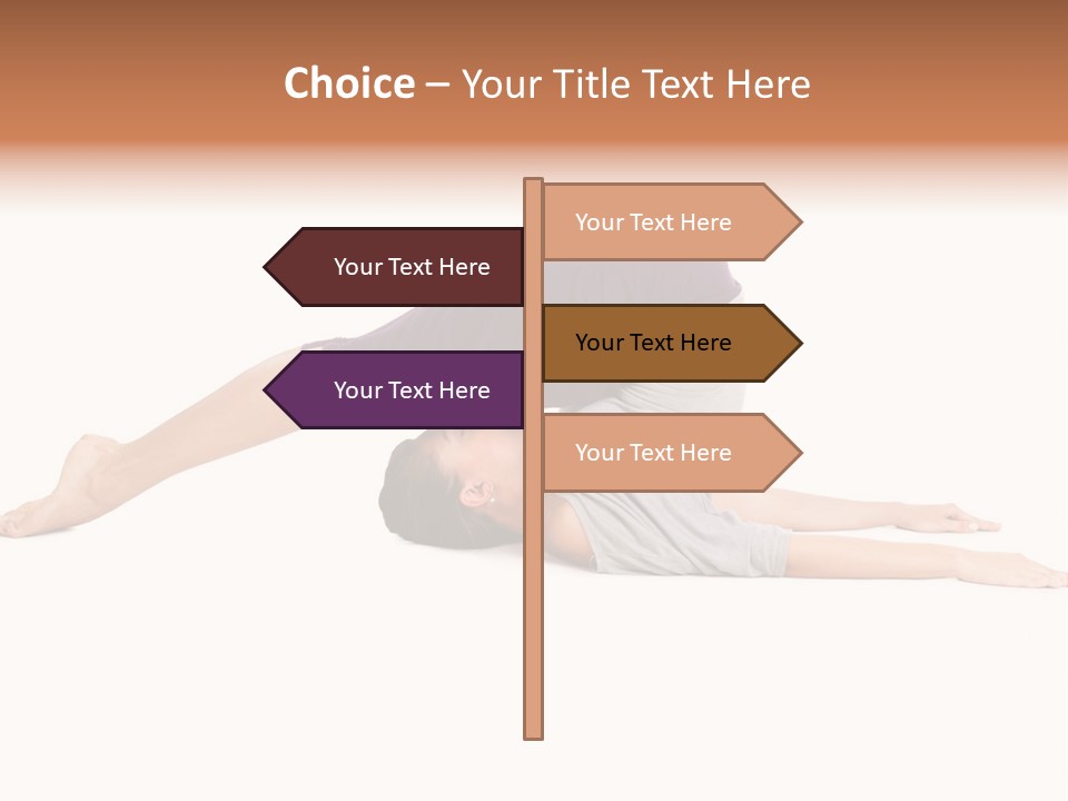 Isolated Female Instructor PowerPoint Template