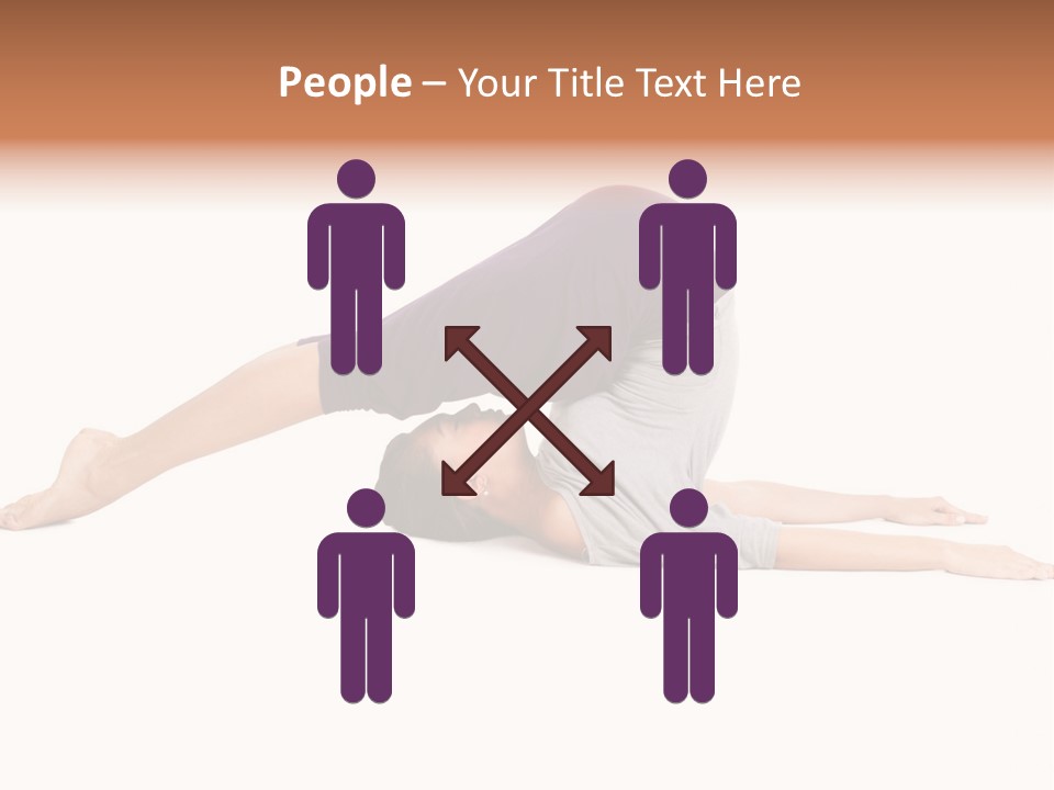 Isolated Female Instructor PowerPoint Template