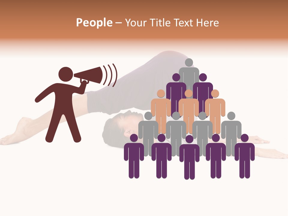 Isolated Female Instructor PowerPoint Template