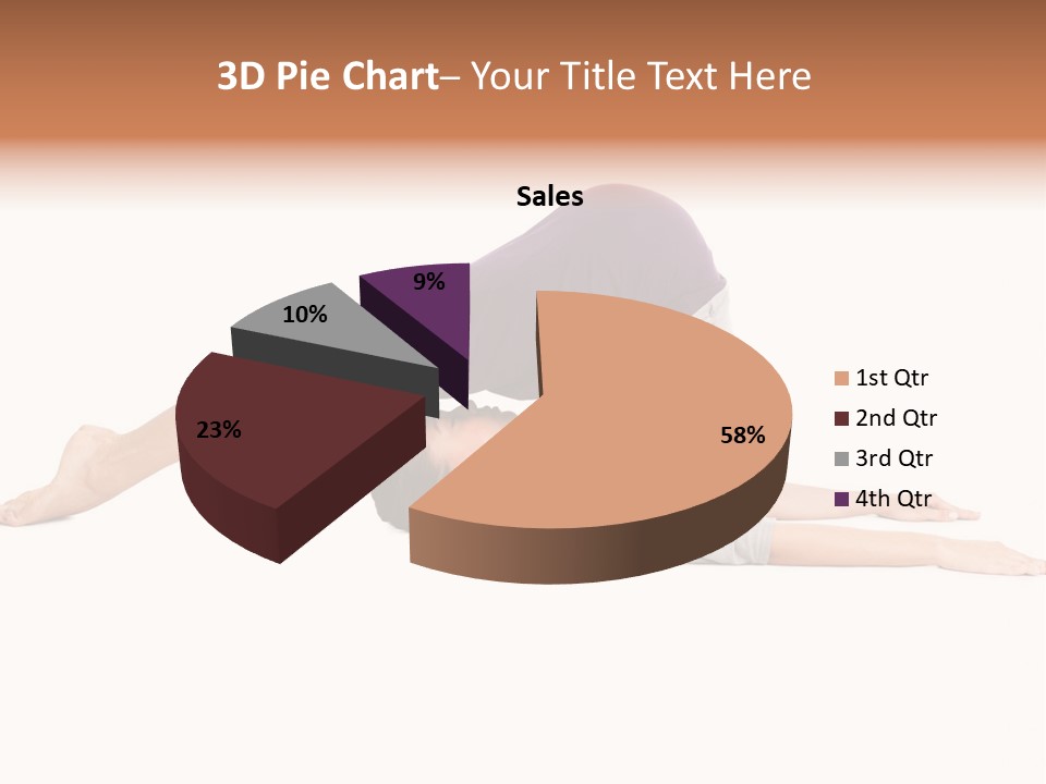 Isolated Female Instructor PowerPoint Template