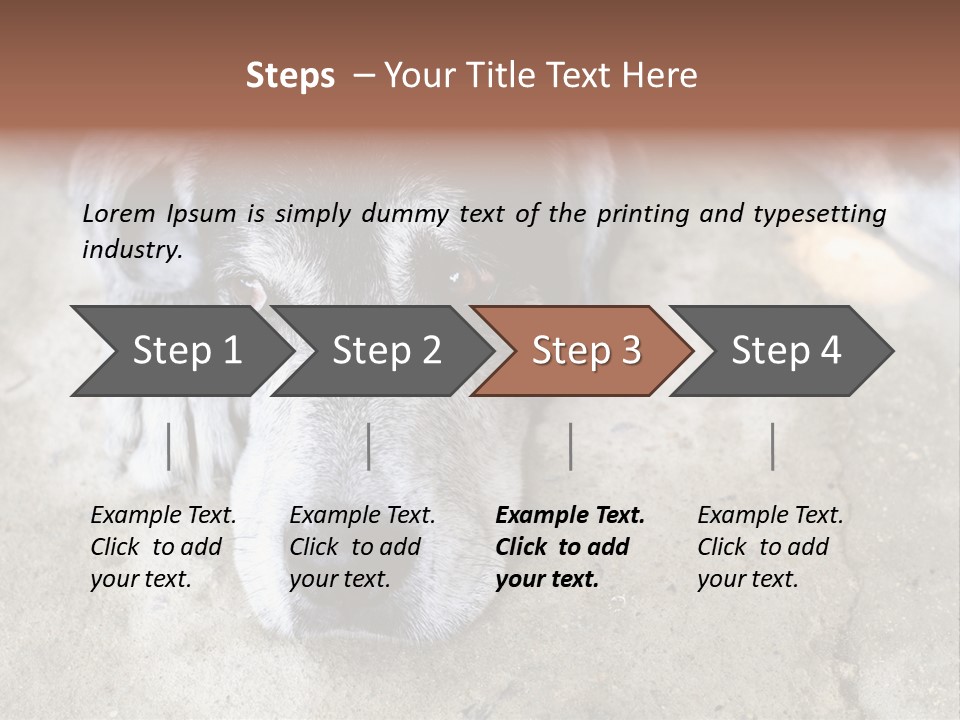 Black Down Indoors PowerPoint Template