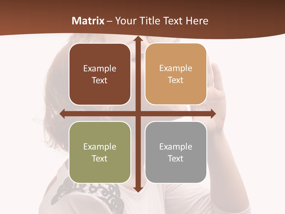 Businesswoman Shouting One PowerPoint Template