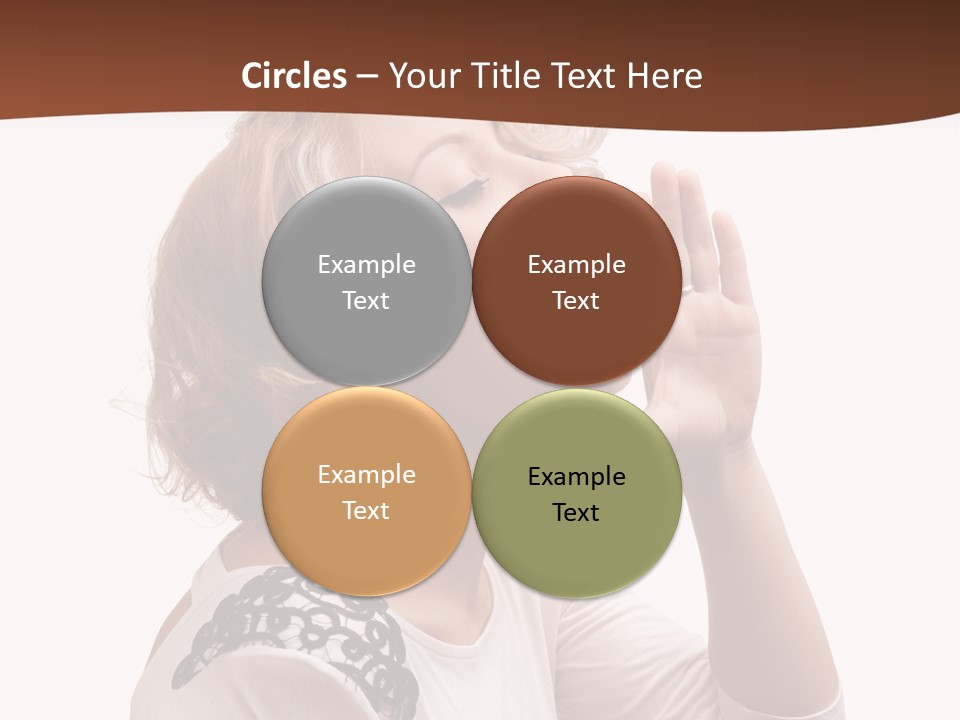 Businesswoman Shouting One PowerPoint Template