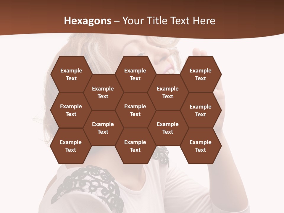 Businesswoman Shouting One PowerPoint Template