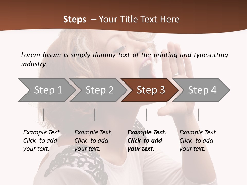 Businesswoman Shouting One PowerPoint Template