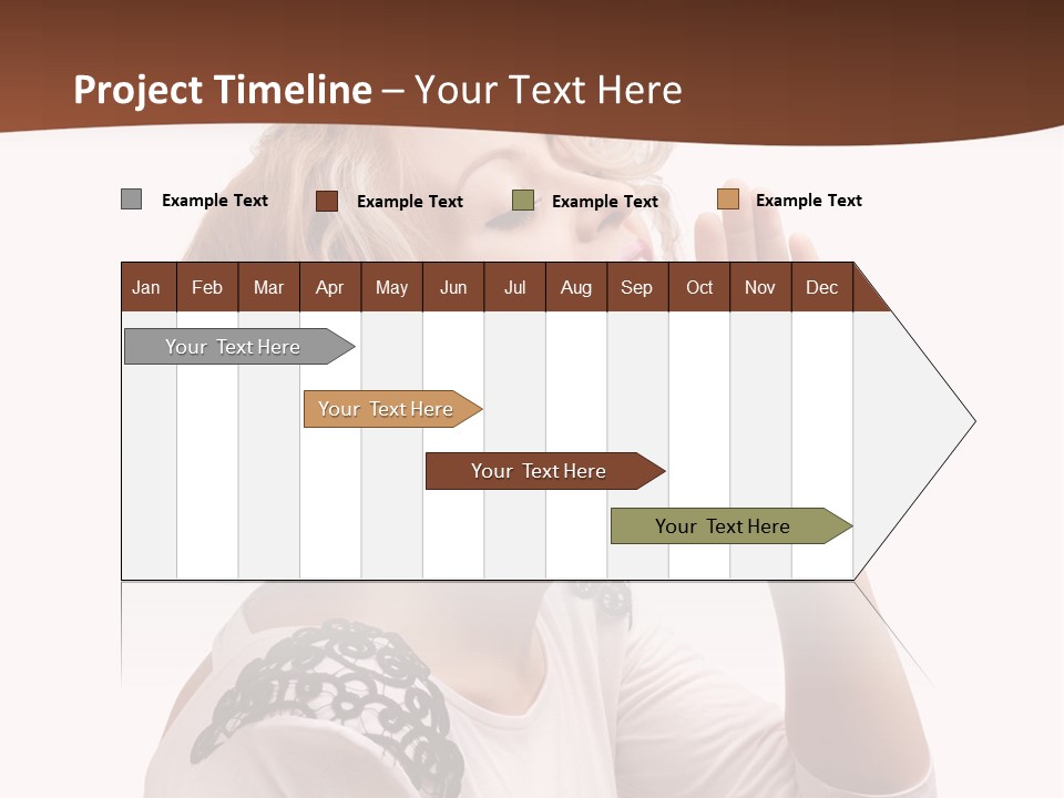 Businesswoman Shouting One PowerPoint Template