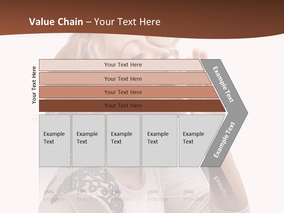 Businesswoman Shouting One PowerPoint Template