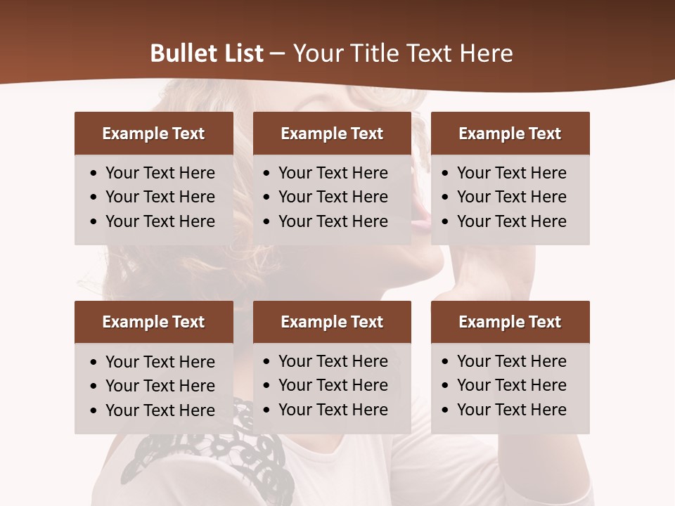 Businesswoman Shouting One PowerPoint Template