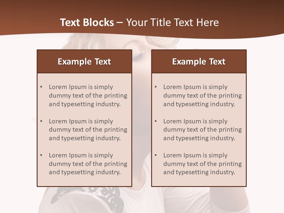 Businesswoman Shouting One PowerPoint Template